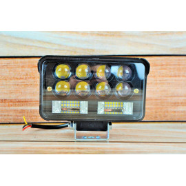 Фара LED прямокутна 66 W 6000 K (22 діодів) (15.2 см х 9 см х 5см) (ближний + дальний )