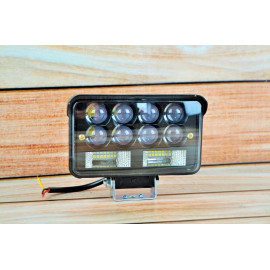 Фара LED прямокутна 66 W 6000 K (22 діодів) (15.2 см х 9 см х 5см) (ближний + дальний )