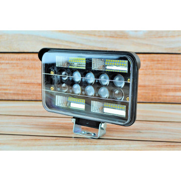 Фара LED прямокутна 138W 6000K (46 діодів) (17 см х 11см х 6см) (ближний + дальний)