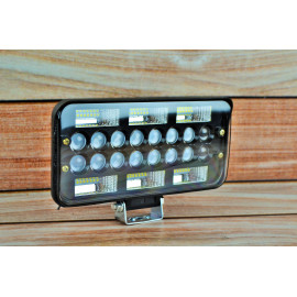 Фара LED прямокутна 174W 6000K (58 діодів) (22 см х 11см х 5см) (ближний + дальний)