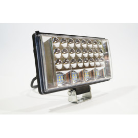 Фара LED прямокутна 204W 6000K (68 діодів) (ближній + дальний + стробоскоп Червоно-синій)