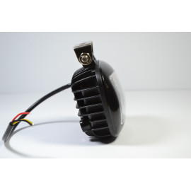 Світлодіодна LED фара 45Вт Квадратна (Black), Чіткої світловий тіньової кордоном з ДХО+ ПЕРЕВЕРНУТА