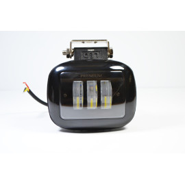 Світлодіодна LED фара 45Вт Квадратна (Black), Чіткої світловий тіньової кордоном з ДХО+ ПЕРЕВЕРНУТА