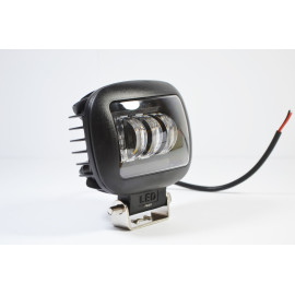 LED фара 45Вт Квадратна (Black) Два режими, (Білий + Жовтий) Чіткою світловою тіньовою межею з ДХО