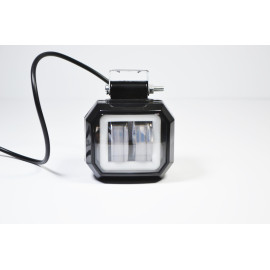 LED фара 20Вт ПЕРЕВЕРНУТА квадратна з ДХО Чіткої світловий тіньової кордоном+Стробосокоп