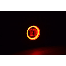 Додаткова світлодіодна LED-фара 20 Вт кругла з Червоним ангельським оком