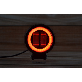 Додаткова світлодіодна LED-фара 20 Вт кругла з Червоним ангельським оком