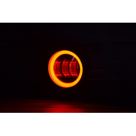 Додаткова світлодіодна LED-фара 30 Вт кругла з ДХО Червоного кольору.