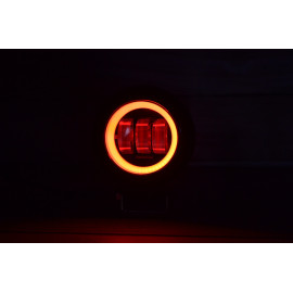 Додаткова світлодіодна LED фара 45Вт, Круглая (Янгельске Око червоне)