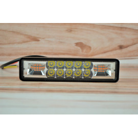 Світлодіодна LED фара 20Вт світлодіоди 2w х 10шт + Стробоскоп (білий) Широкий промінь