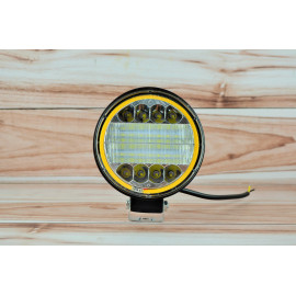 Світлодіодна LED фара робоча 72W +Жовтий ДХО (товщина 20мм)