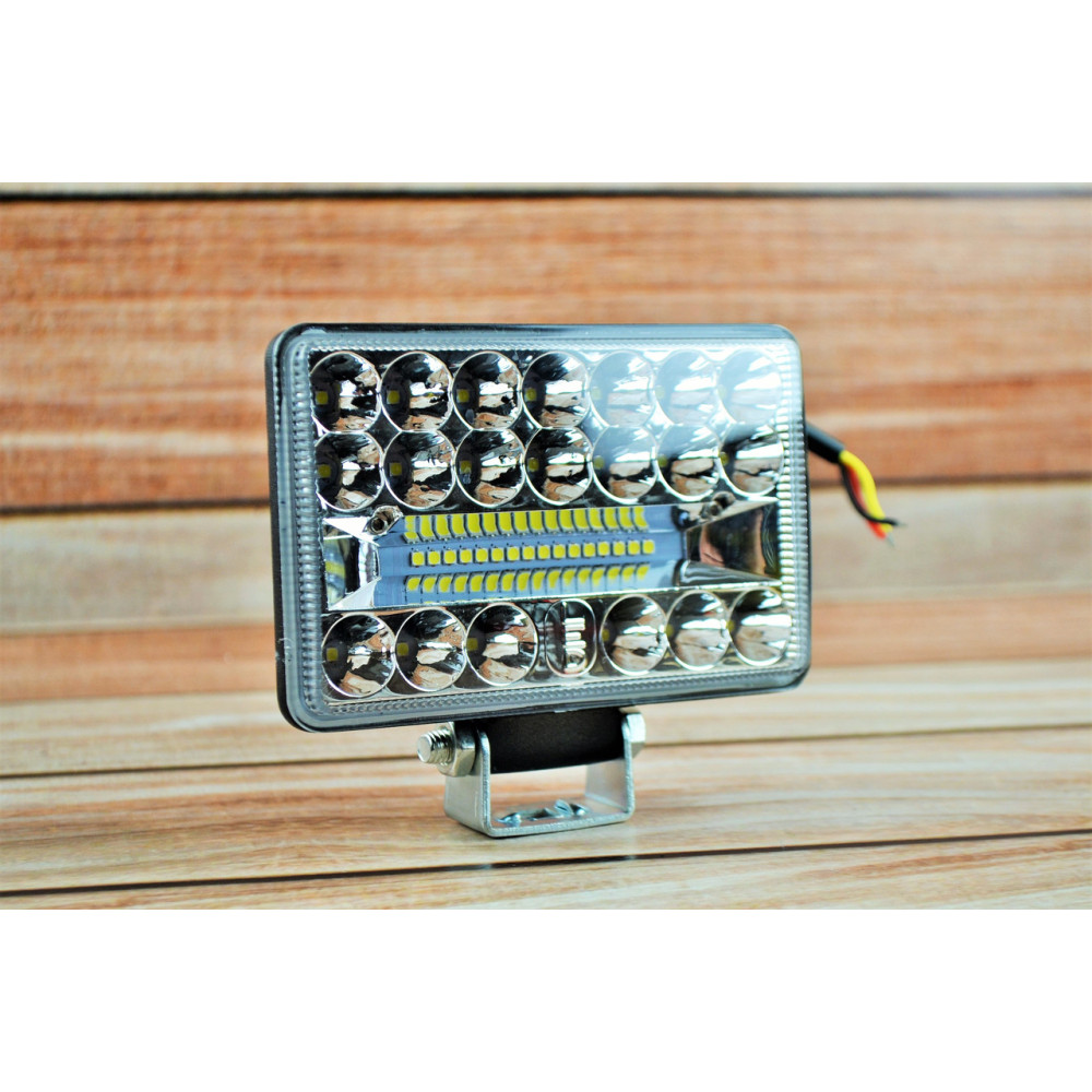 Фара LED прямокутна 108W 6000K (36 діодів) (13,5 см х 9 см х 3см) (ближний + дальний)