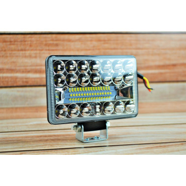 Фара LED прямокутна 108W 6000K (36 діодів) (13,5 см х 9 см х 3см) (ближний + дальний)