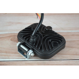 Фара LED прямокутна 63W 6000K (21 діодів) (15,2см х 10см х 3см) (ближній + дальній)
