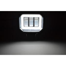 Додаткова світлодіодна LED-фара 40 Вт квадратна з ДХО Чіткою світловою тіневий кордоном (Комплект)