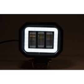Додаткова світлодіодна LED-фара 40 Вт квадратна з ДХО Чіткою світловою тіневий кордоном (Комплект)