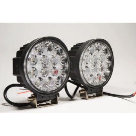 Світлодіодна LED-фара робоча 42W/60° 42 Вт.(3 Вт*14ламп) Широкий промінь (Комплект 2 шт.)