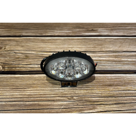 Фара світлодіодна додаткова LED овальна 24W, 8 діодів (широкий промінь) 12/24V