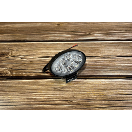 Фара світлодіодна додаткова LED овальна 24W, 8 діодів (широкий промінь) 12/24V