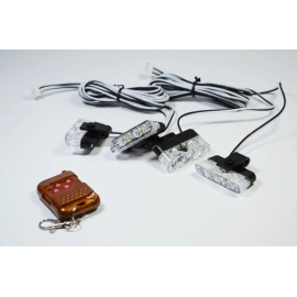 Стробоскоп LED з пультом (мігалка) 4 W/W (Білий стробоскоп)
