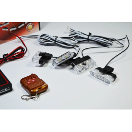 Стробоскоп LED з пультом (мігалка) 4 W/W (Білий стробоскоп)
