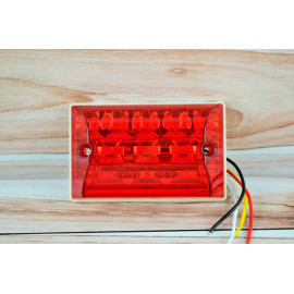 Габаритний ліхтар LED SIDE LAMP 12Вольт Червоний + підсвітка білого кольору
