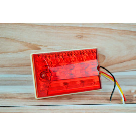 Габаритний ліхтар LED SIDE LAMP 12Вольт Червоний + підсвітка білого кольору
