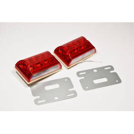 Габаритний ліхтар LED SIDE LAMP 12Вольт Червоний + підсвітка білого кольору