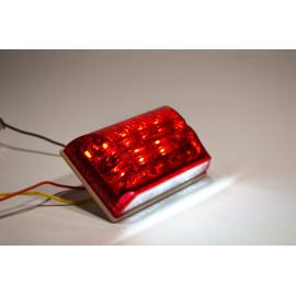 Габаритний ліхтар LED SIDE LAMP 12Вольт Червоний + підсвітка білого кольору