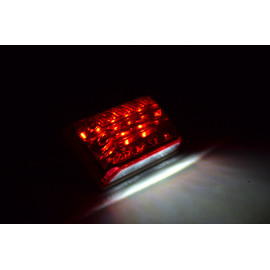 Габаритний ліхтар LED SIDE LAMP 12Вольт Червоний + підсвітка білого кольору