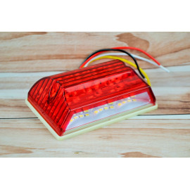 Габаритний ліхтар LED SIDE LAMP 12Вольт Червоний + підсвітка білого кольору