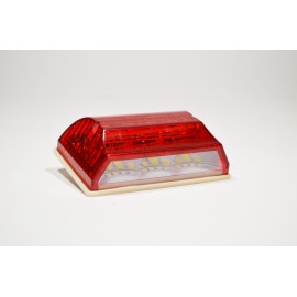 Габаритний ліхтар LED SIDE LAMP 12Вольт Червоний + підсвітка білого кольору