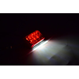 Габаритний ліхтар LED SIDE LAMP 12Вольт Червоний + підсвітка білого кольору
