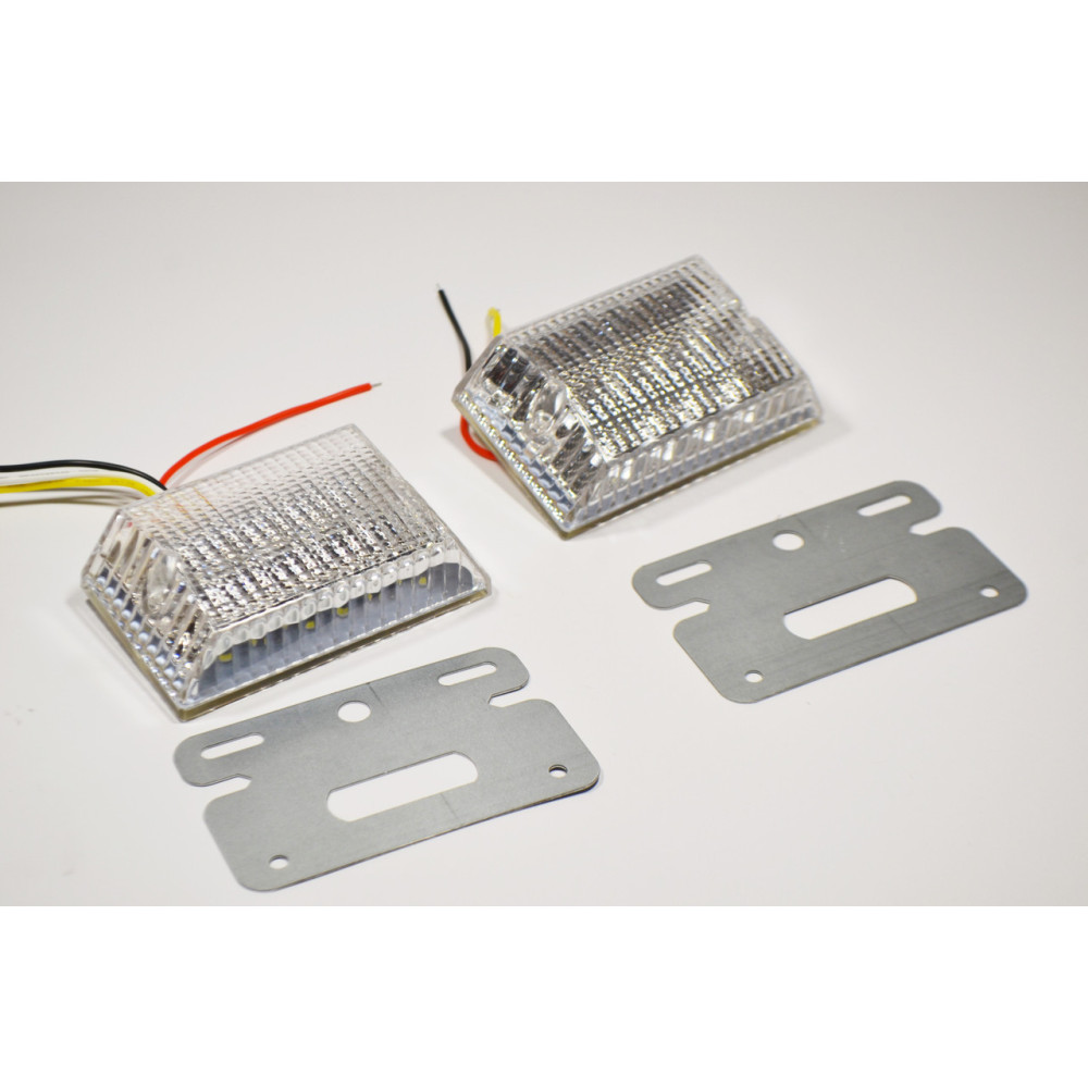 Габаритний LED ліхтар SIDE LAMP 24вольт Білий + підсвітка номера