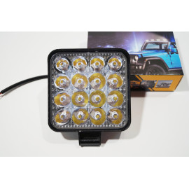 Фара LED квадратна 48W 6000K (16 діодв) (8.5 см х 8.5 см х 1,5 см) Mini
