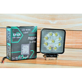Світлодіодна LED фара робоча 27W/ 27Вт,(3Вт*9ламп) Вузький промінь