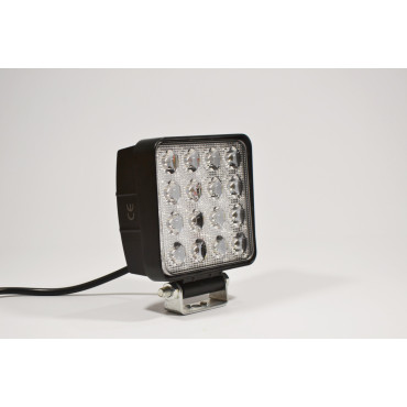 Світлодіодна LED фара робоча 48W/ 48Вт,(3Вт*16ламп) Вузький промінь (Товщина корпусу 6см)