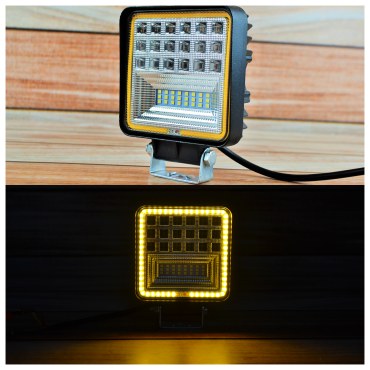 Світлодіодна LED фара робоча 126W Ангельський очей