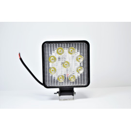 Світлодіодна LED фара квадратна робоча 27W/60° 27Вт,(3Вт*9ламп) Широкий промінь, SUPER POWER (Тонкий радіатор)