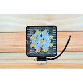 Світлодіодна LED фара квадратна робоча 27W/60° 27Вт,(3Вт*9ламп) Широкий промінь, SUPER POWER (Тонкий радіатор)