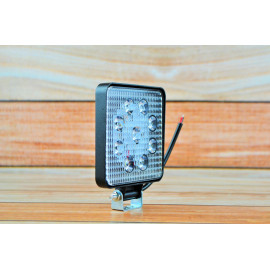 Світлодіодна LED фара квадратна робоча 27W/60° 27Вт,(3Вт*9ламп) Широкий промінь, SUPER POWER (Тонкий радіатор)