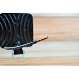 Фара LED квадратна 48W 6000K + Червоно синій стробоскоп (16 діодів) (8.5 см х 8.5 см х 1,5 см) Mini