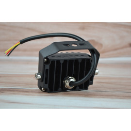 Фара LED прямокутна 63W 6000K Дальнє + ближнє світло та жовте (21 діод) (7.6см х 5см х 3см)
