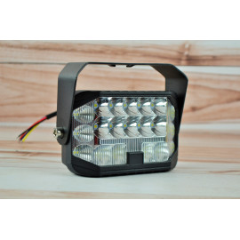 Фара LED прямокутна 81W 6000K Дальнє + ближнє світло та жовте (27 діодів) (13см х 8.5см х 5см)