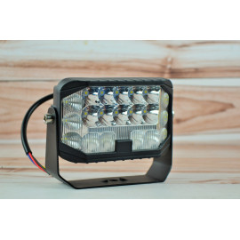 Фара LED прямокутна 81W 6000K Дальнє + ближнє світло та жовте (27 діодів) (13см х 8.5см х 5см)