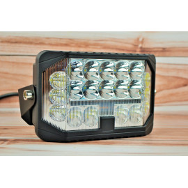 Фара LED прямокутна 96W 6000K Дальнє + ближнє світло та жовте (32 діодів) (18см х 11.5см х 5см)