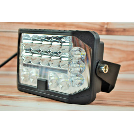 Фара LED прямокутна 96W 6000K Дальнє + ближнє світло та жовте (32 діодів) (18см х 11.5см х 5см)