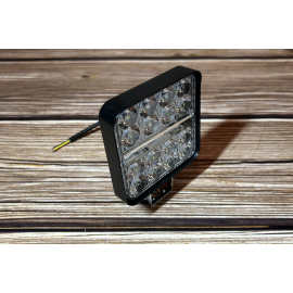 Фара LED Червоне світло квадратна 48W 6000K + Червоний стробоскоп (16 діодів) (8.5 см х 8.5 см х 1,5 см) Mini RED