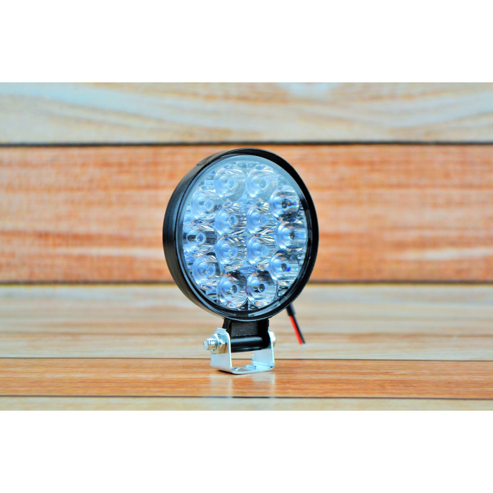 Фара LED Кругла 42W 6000K (14 діодів) (8.5 см х 8.5 см х 1,5 см) Mini