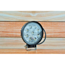 Світлодіодна LED кругла фара робоча 27W/60° 27Вт,(3Вт*9ламп) Широкий промінь